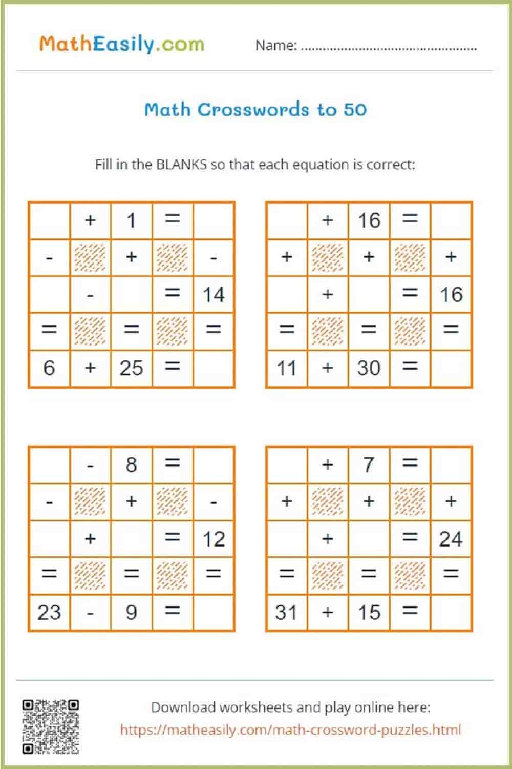 Math Crossword Puzzles Printable Free Math Crossword Puzzles Printable Free