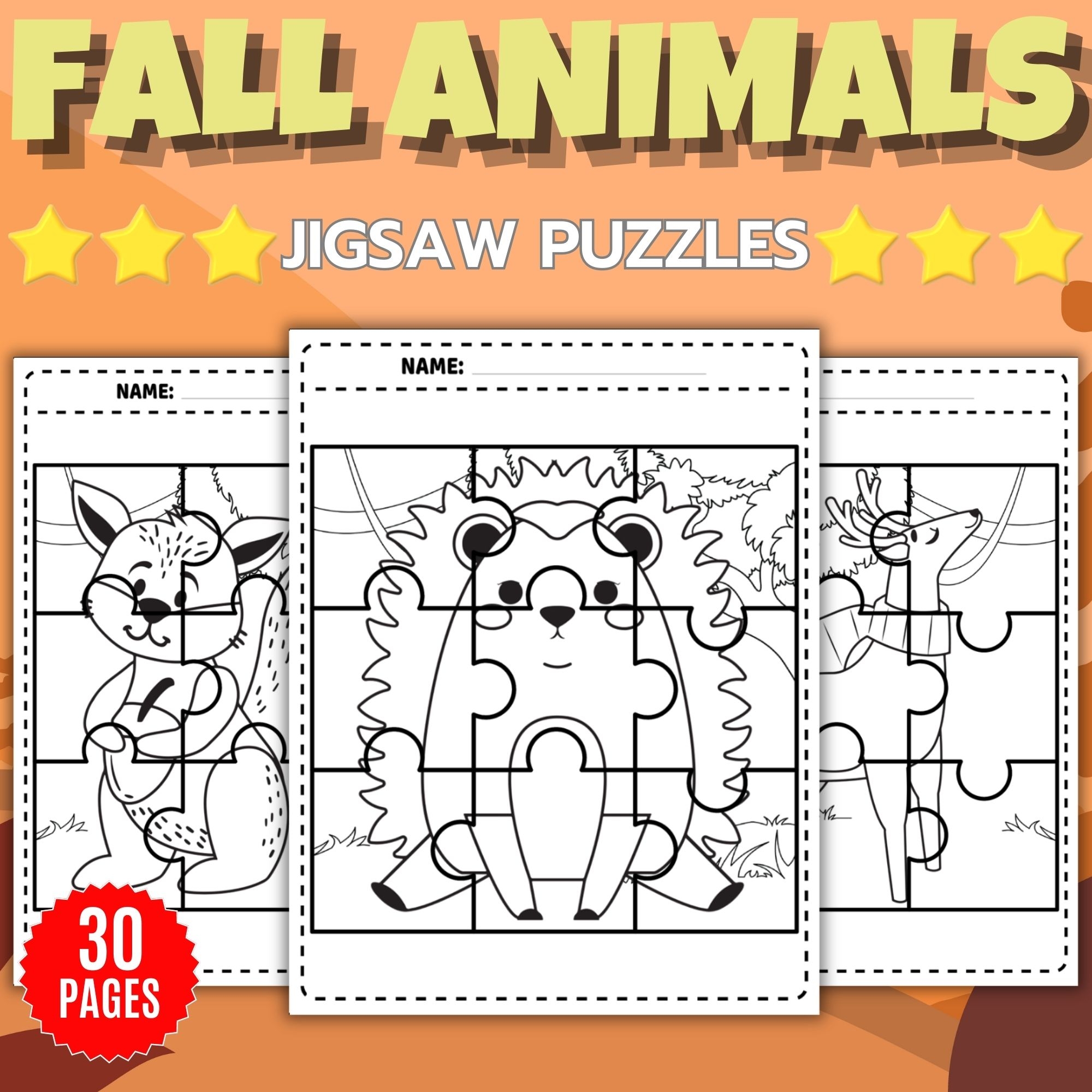 Printable Autumn Fall Animals Jigsaw Coloring Puzzles Fun September Activities Made By Teachers Printable Autumn Fall Animals Jigsaw Coloring Puzzles Fun September Activities Made By Teachers