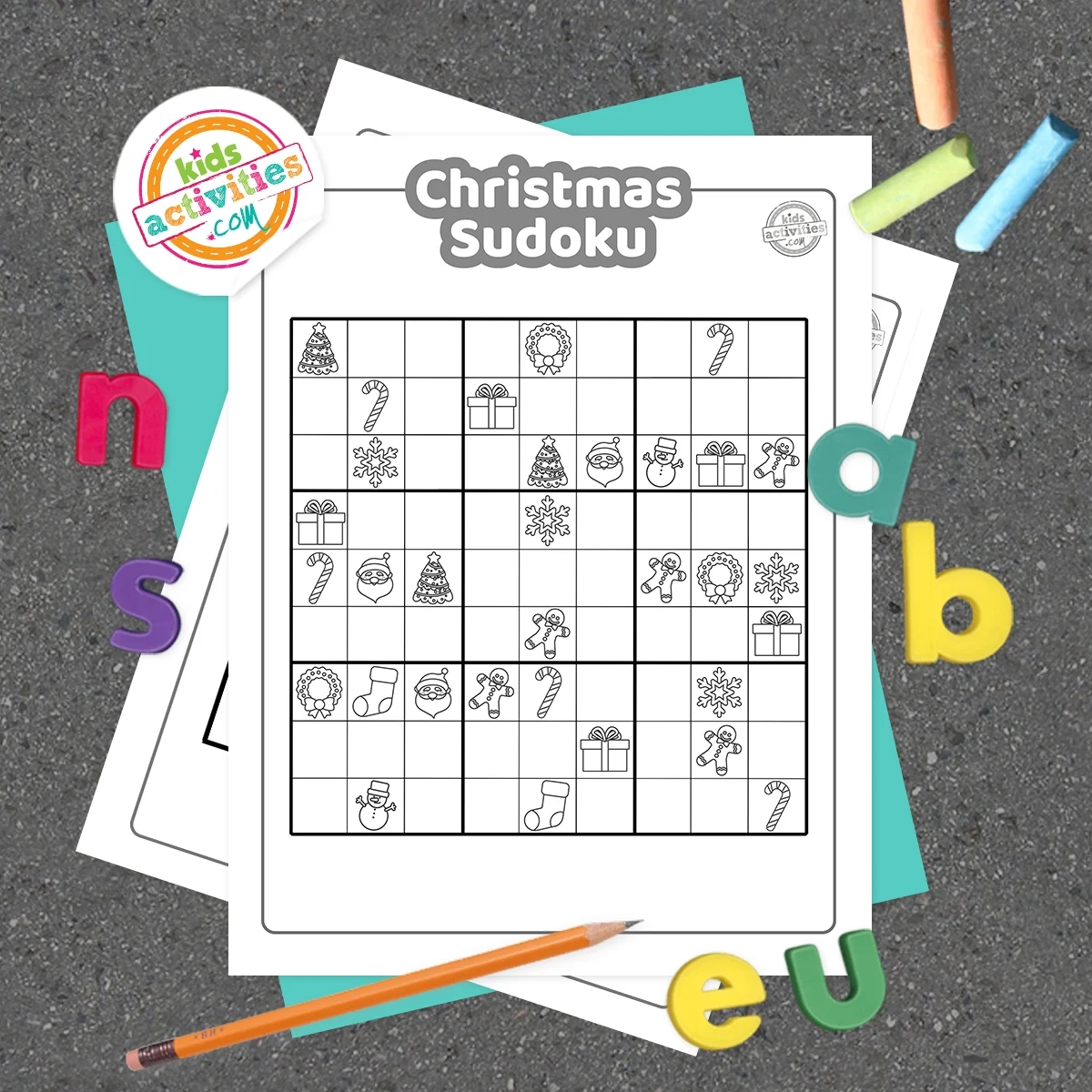Printable Christmas Sudoku Picture Puzzles For Kids Kids Activities Blog