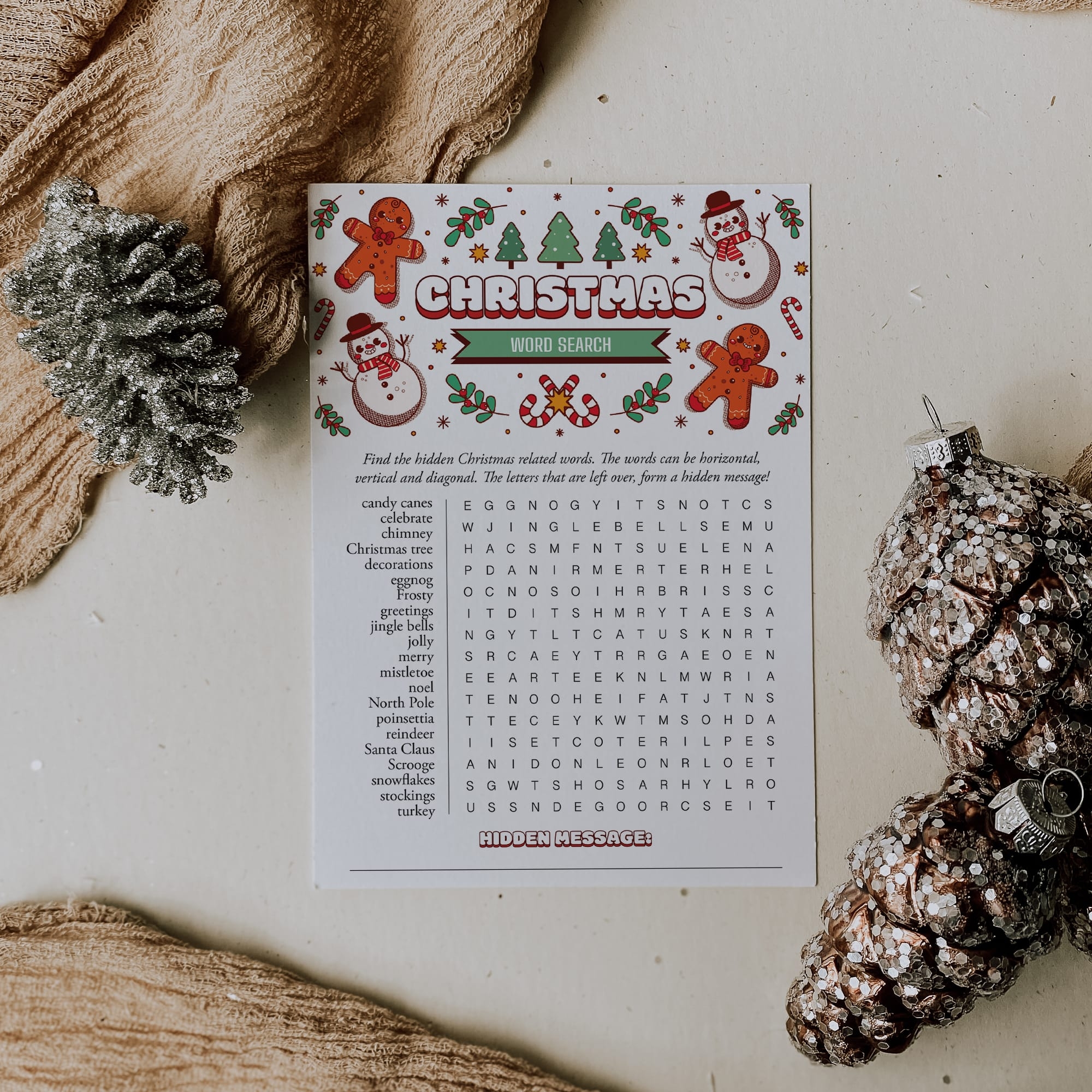 Printable Christmas Word Search With Answers LittleSizzle Printable Christmas Word Search With Answers LittleSizzle