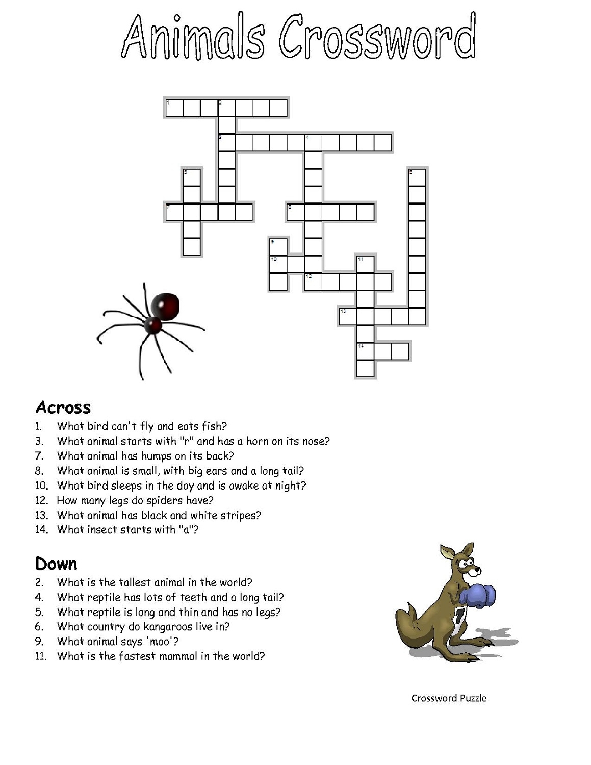 Kids Crossword Puzzles Printable Kids Crossword Puzzles Printable