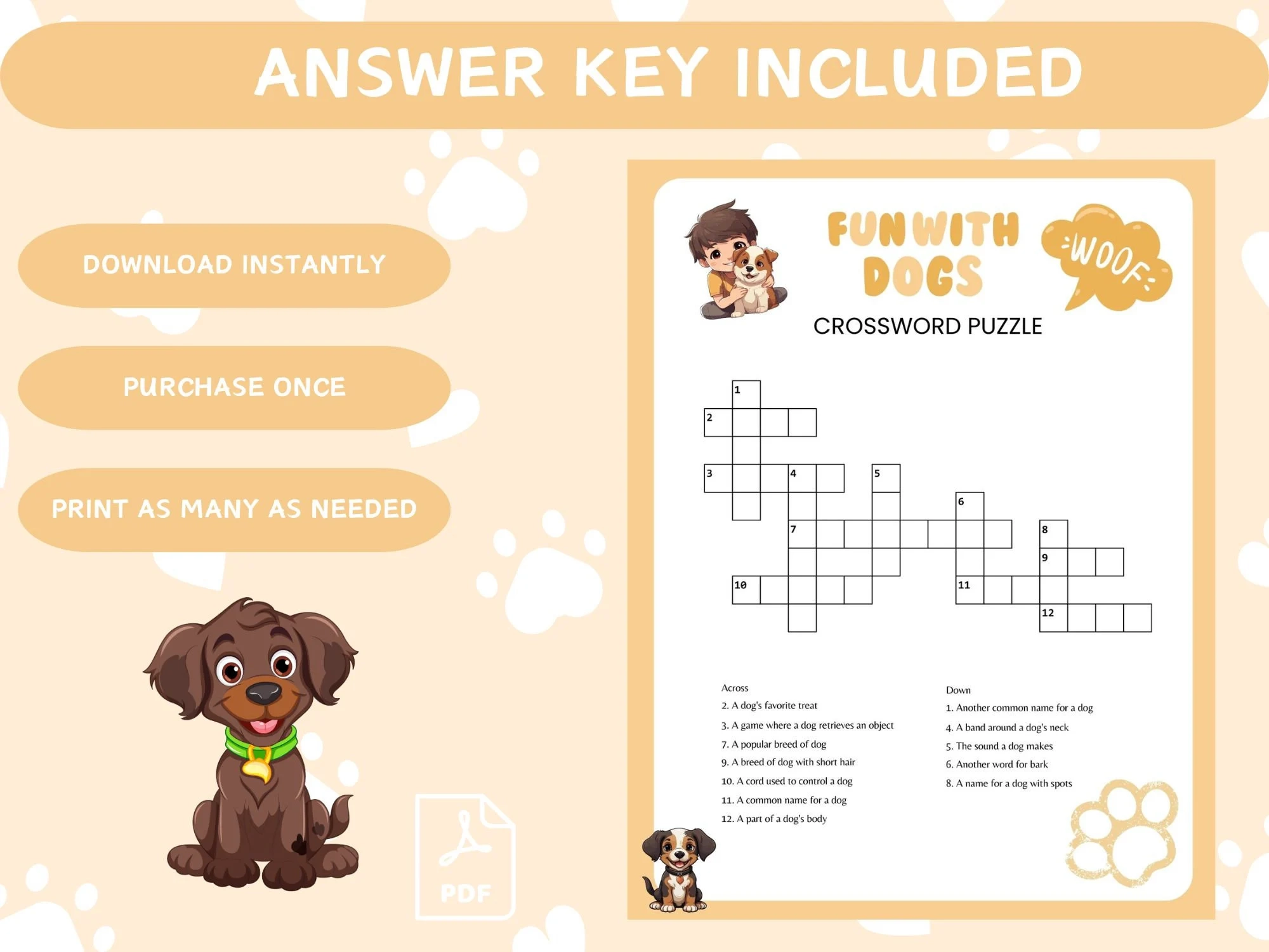 Easy Dog Crossword Puzzles Free Printable Easy Dog Crossword Puzzles Free Printable
