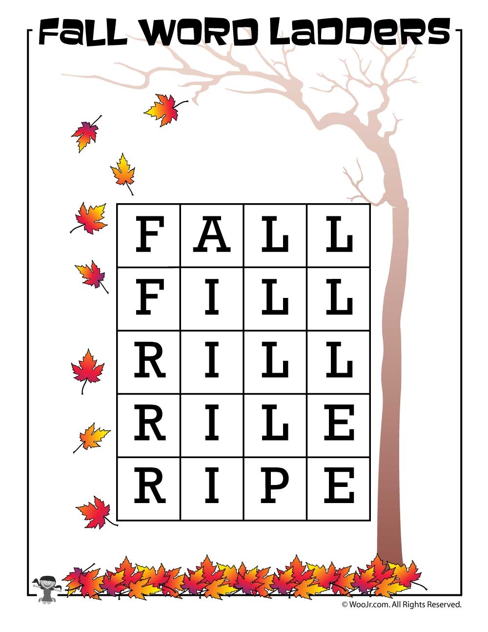 Printable Fall Word Puzzles For Kids Woo Jr Kids Activities Children s Publishing