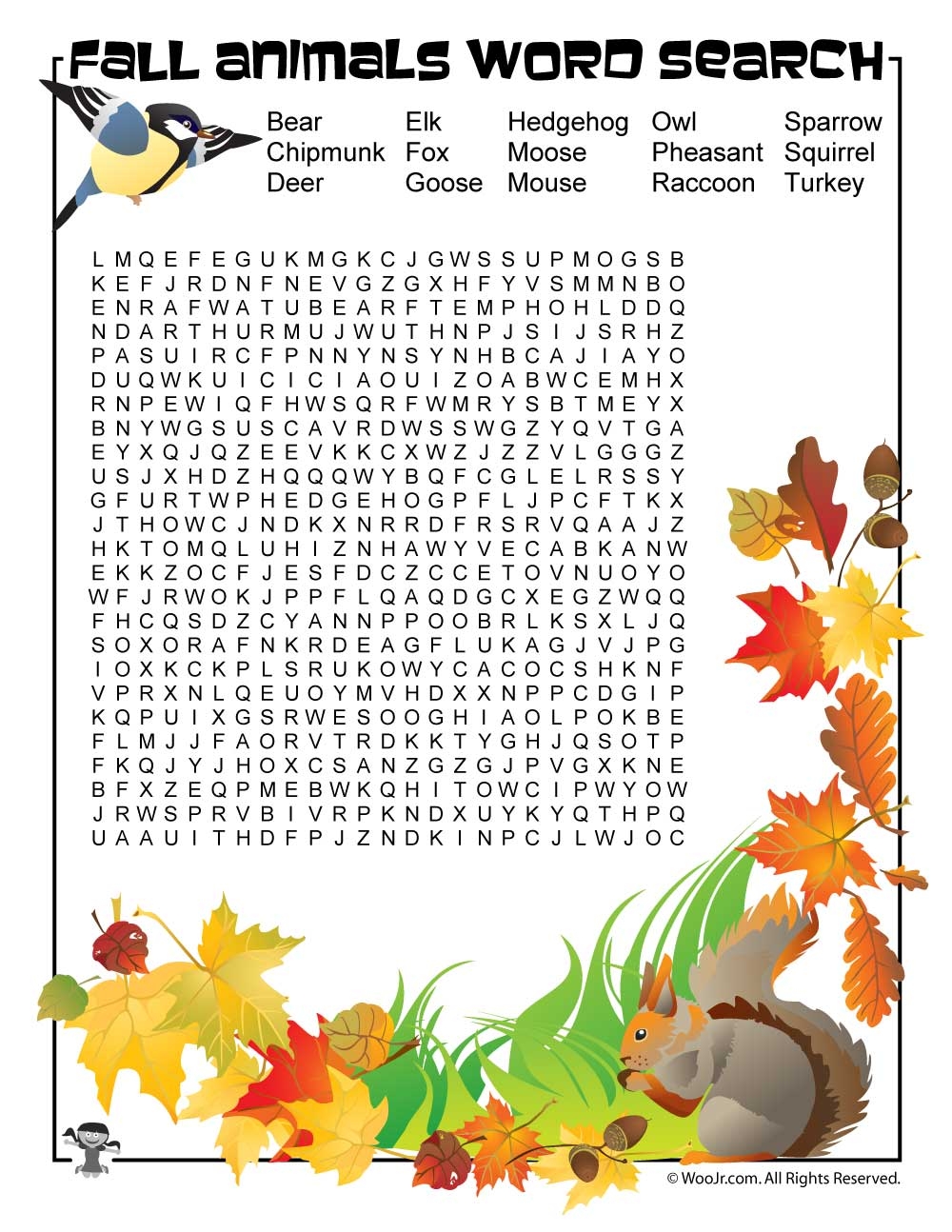 Fall Word Search Puzzles Printable Fall Word Search Puzzles Printable
