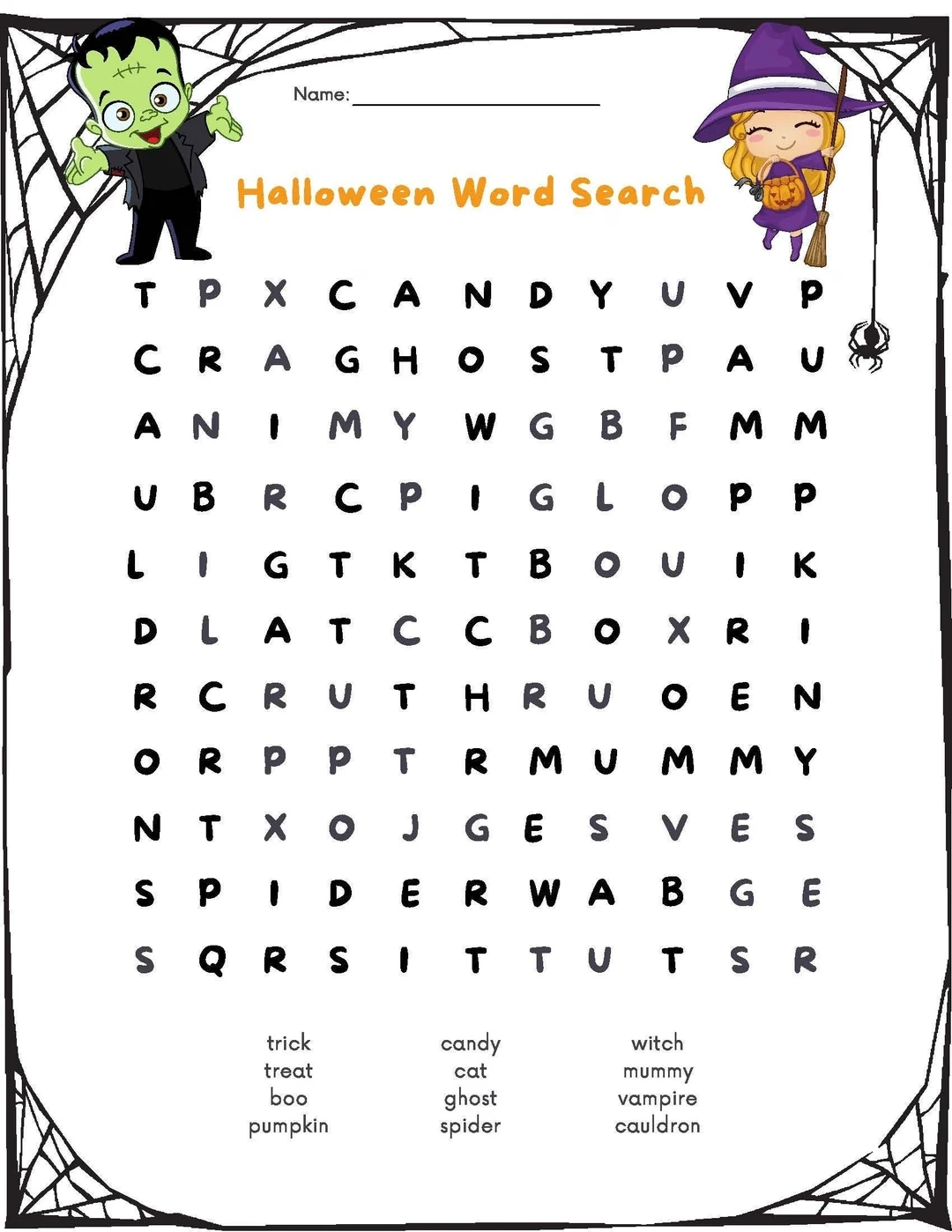 Halloween Word Search Puzzles Printable Halloween Word Search Puzzles Printable