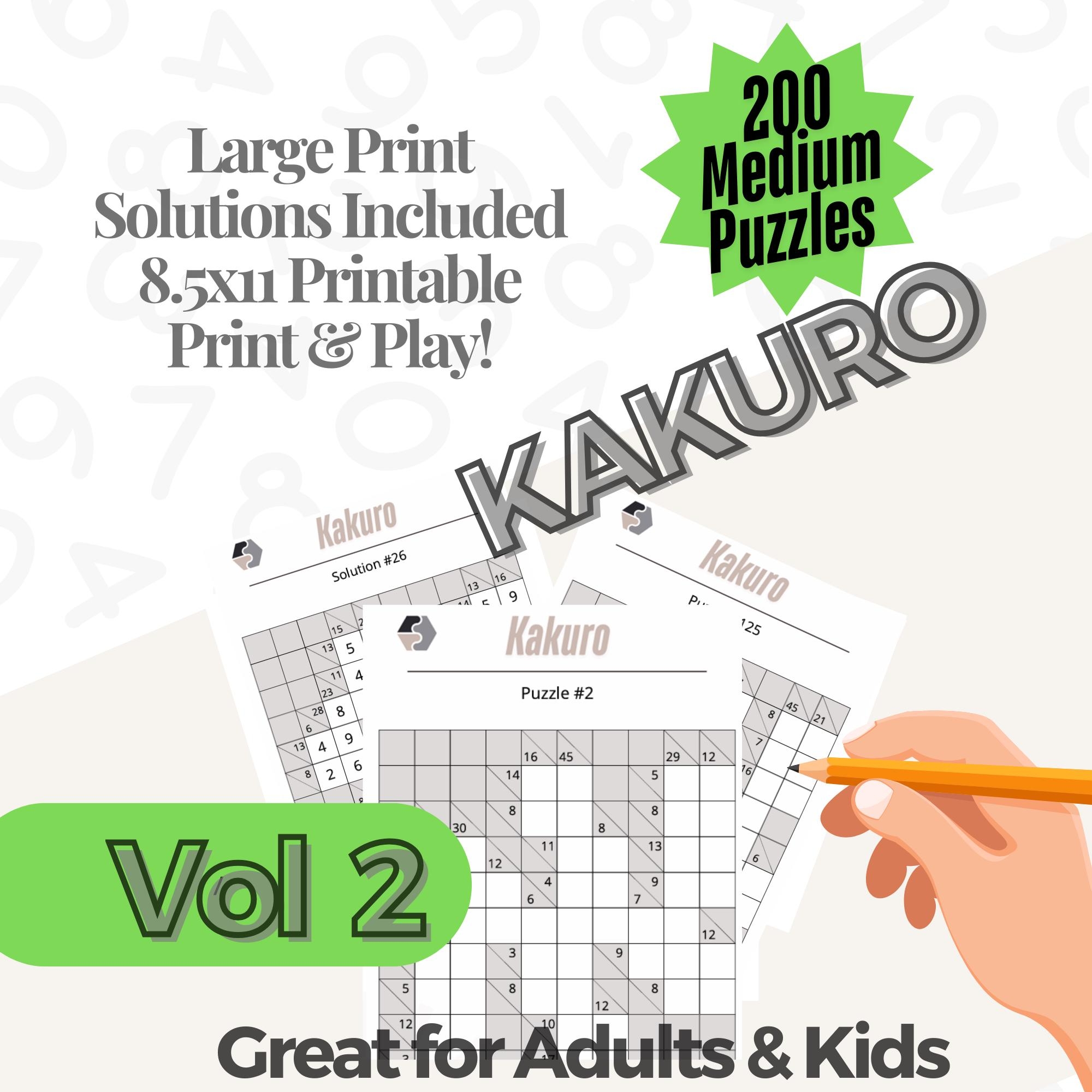 Printable Kakuro Etsy de Printable Kakuro Etsy de
