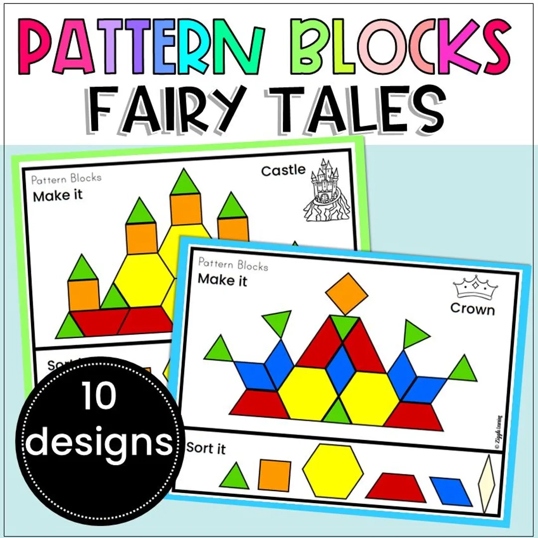Printable Math Fairytale Pattern Block Mats Task Cards Design Activities 2D Shapes Classroom Center Math Activity Etsy Printable Math Fairytale Pattern Block Mats Task Cards Design Activities 2D Shapes Classroom Center Math Activity Etsy