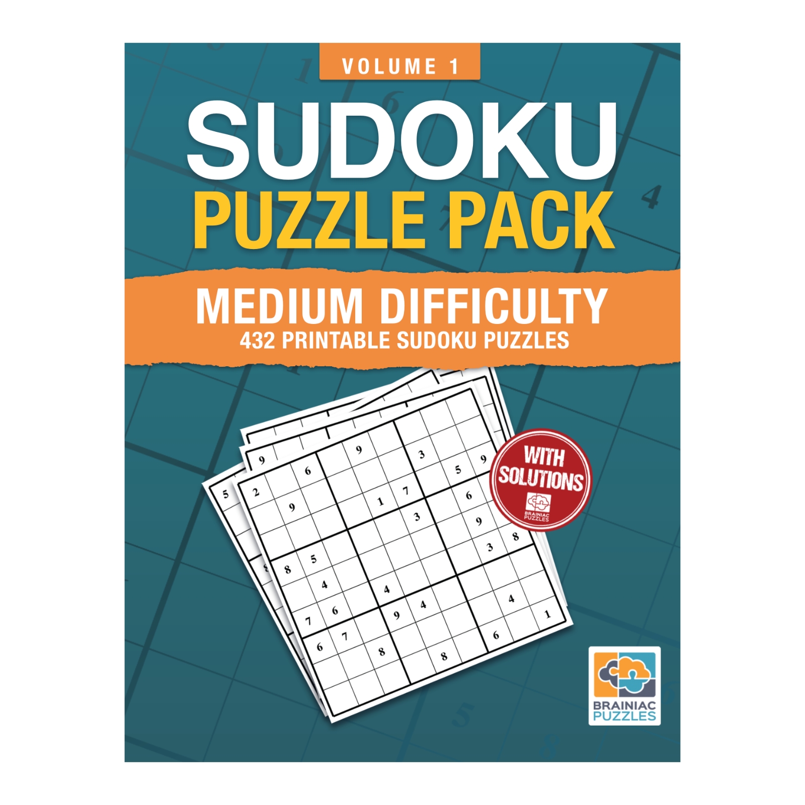 Printable Medium Sudoku Pack 432 Puzzles For Adults Volume 1 Brainiac Puzzles Printable Medium Sudoku Pack 432 Puzzles For Adults Volume 1 Brainiac Puzzles