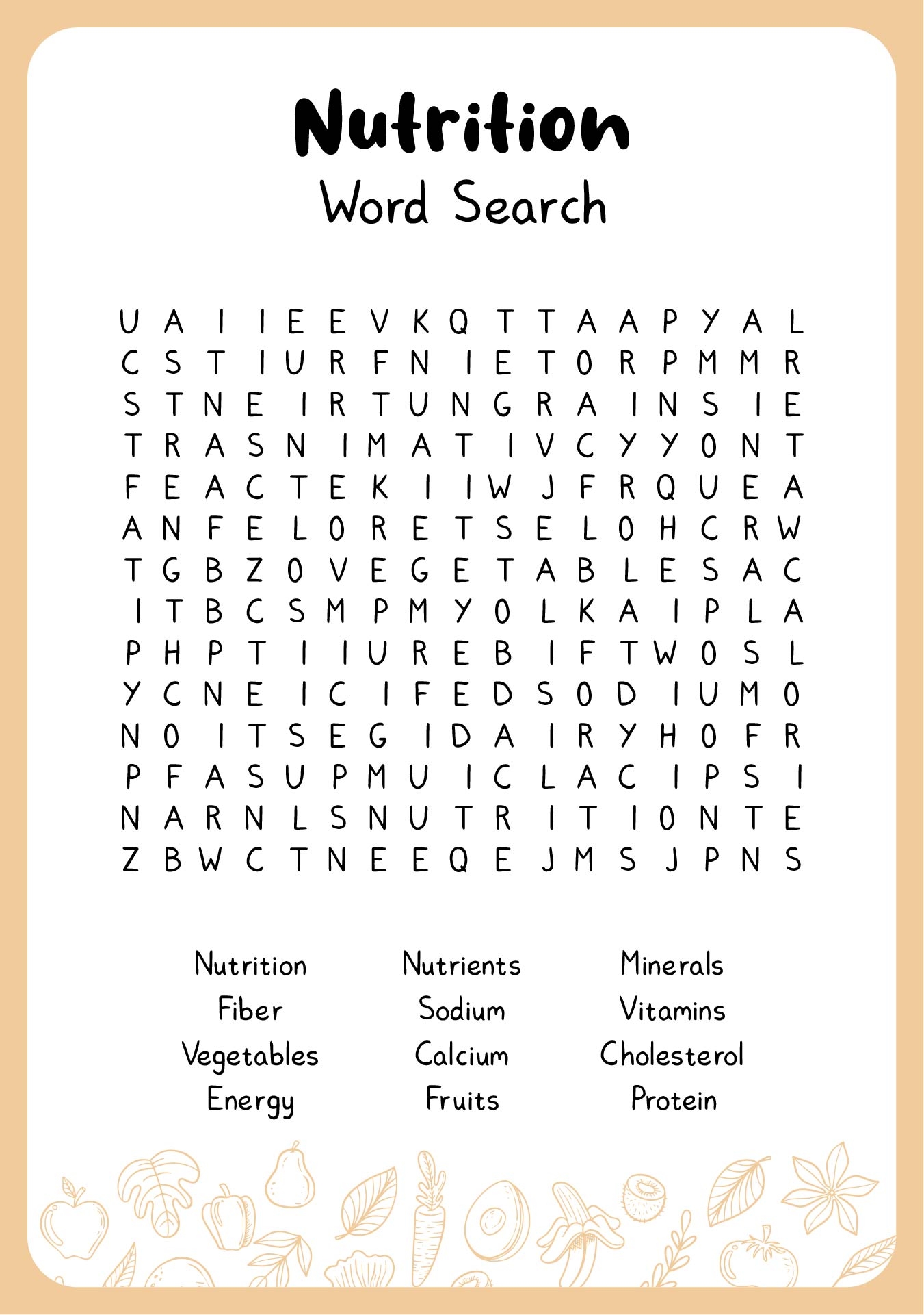Printable Nutrition Crossword Puzzles Printable Nutrition Crossword Puzzles