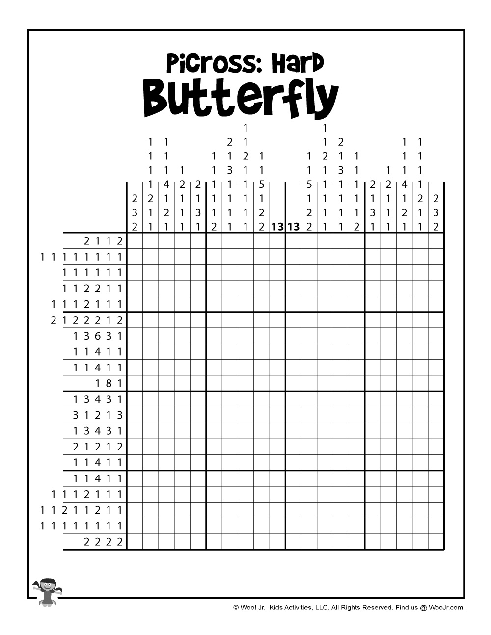 Printable Picross Grid Puzzles Woo Jr Kids Activities Children s Publishing Printable Picross Grid Puzzles Woo Jr Kids Activities Children s Publishing