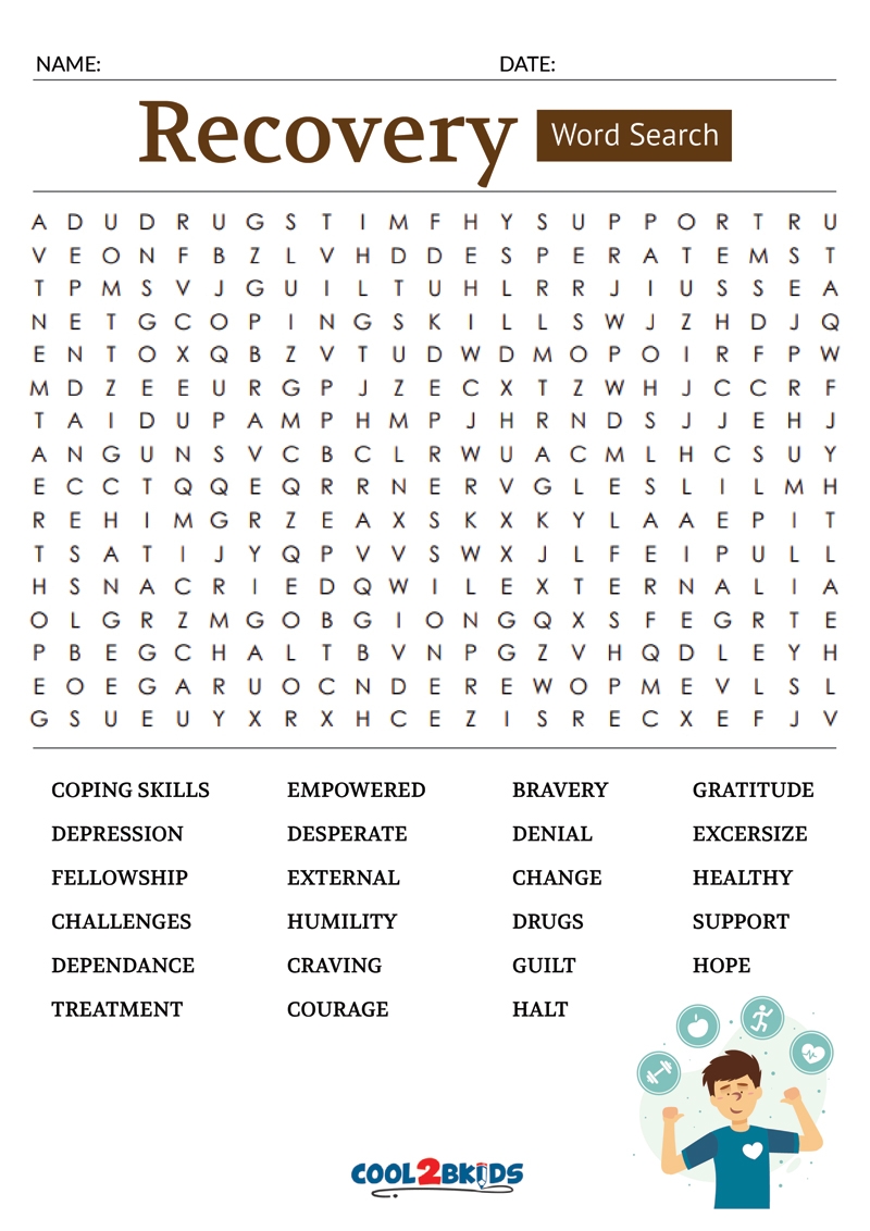 Printable Recovery Word Search Cool2bKids Printable Recovery Word Search Cool2bKids