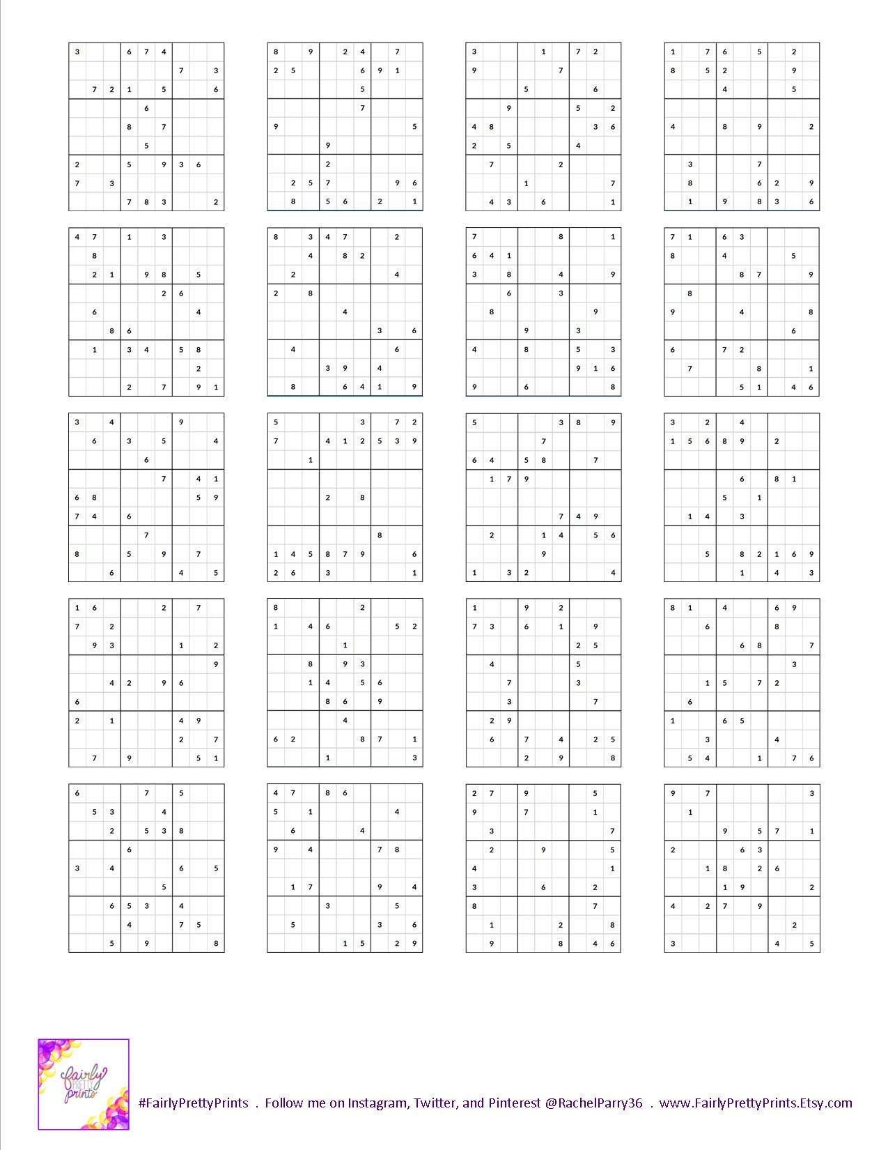 Printable Sudoku Set Easy Medium Hard 60 Puzzles Etsy Worksheets Library Printable Sudoku Set Easy Medium Hard 60 Puzzles Etsy Worksheets Library