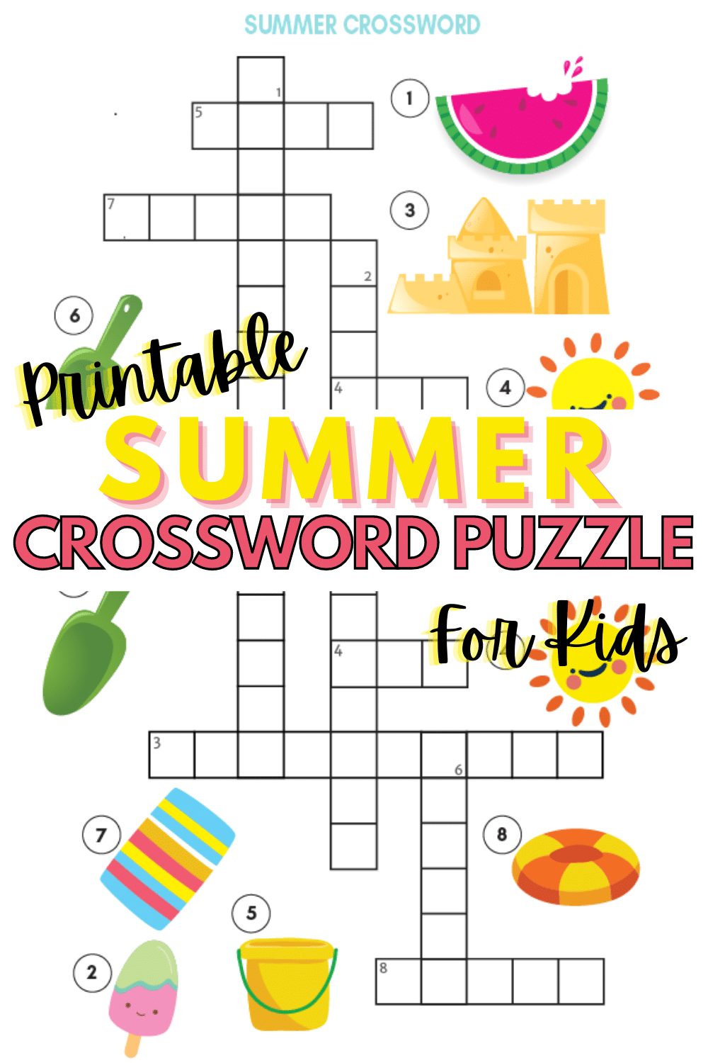 Printable Summer Crossword Puzzles Printable Summer Crossword Puzzles