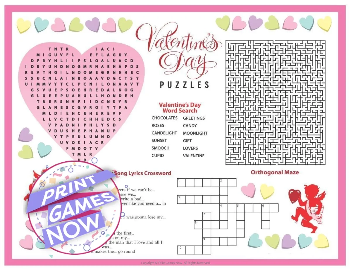 Printable Valentine s Day Puzzles Party Game Print Games Now Printable Valentine s Day Puzzles Party Game Print Games Now