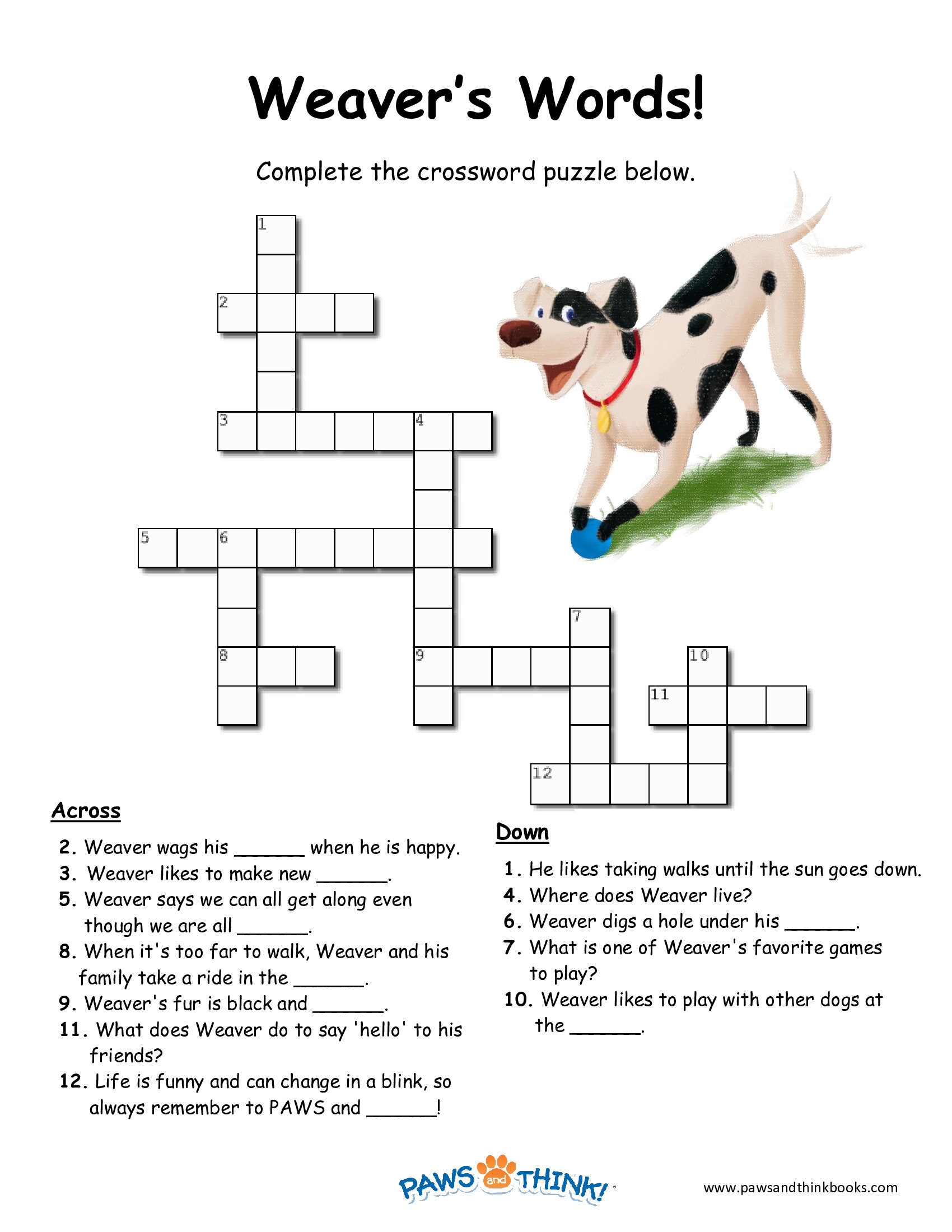 Printables PAWS And THINK Worksheets Library Printables PAWS And THINK Worksheets Library