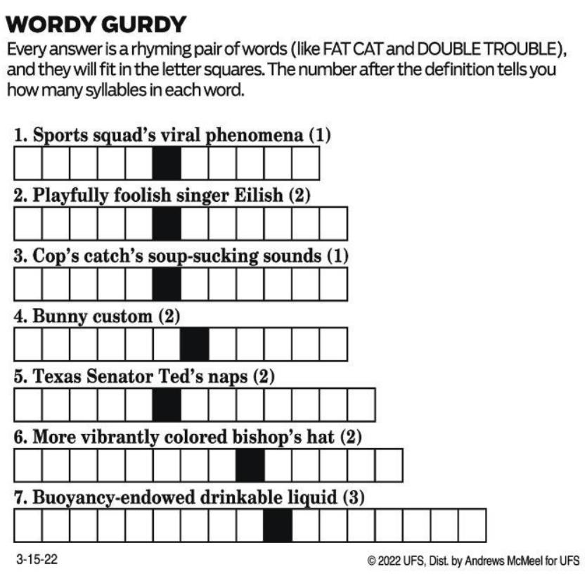 Puzzles Post Tribune