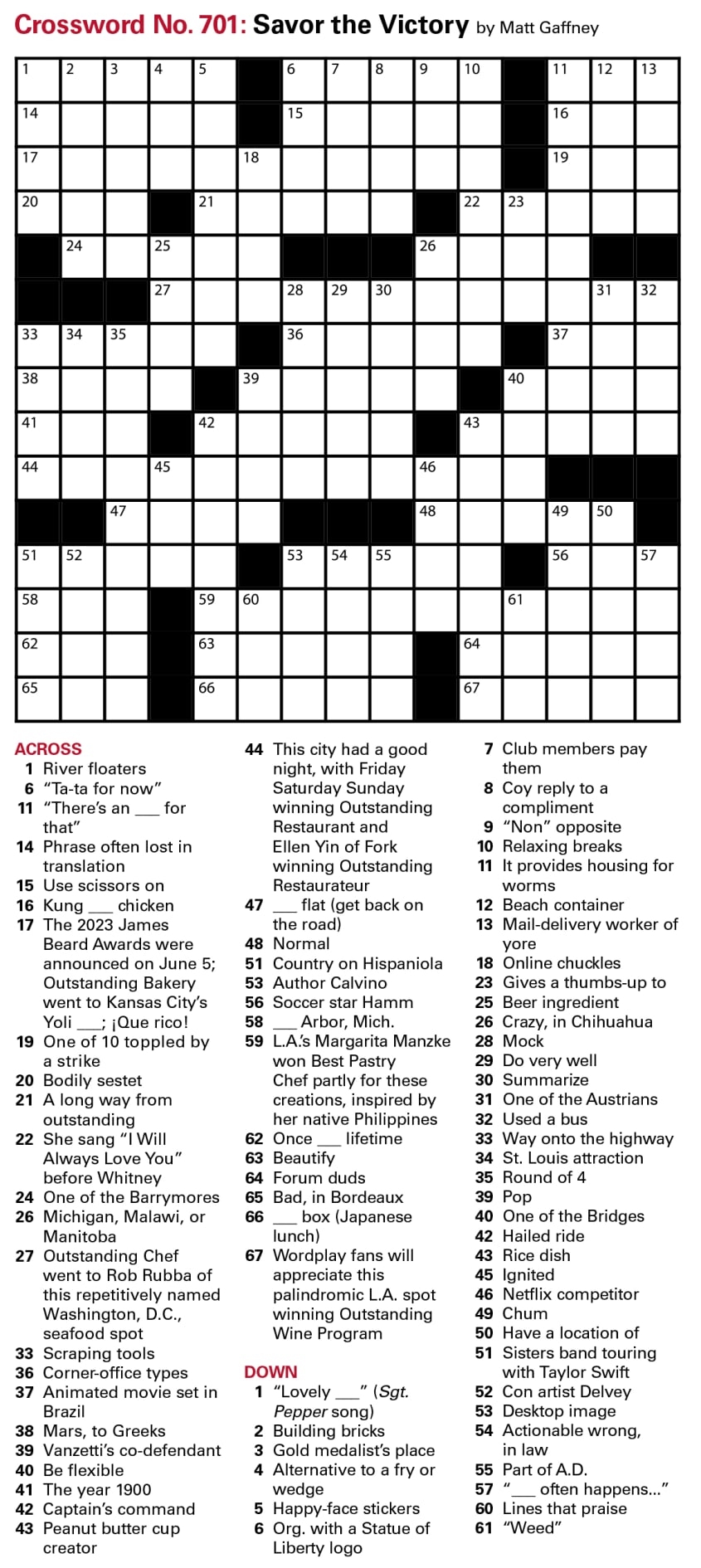 Puzzles Printable Crossword Issue June 23 2023 Puzzles Printable Crossword Issue June 23 2023