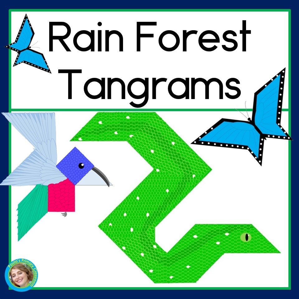 Rain Forest Animals Tangram Puzzles Printable 2D Shapes Math Center Tangrams Made By Teachers Rain Forest Animals Tangram Puzzles Printable 2D Shapes Math Center Tangrams Made By Teachers