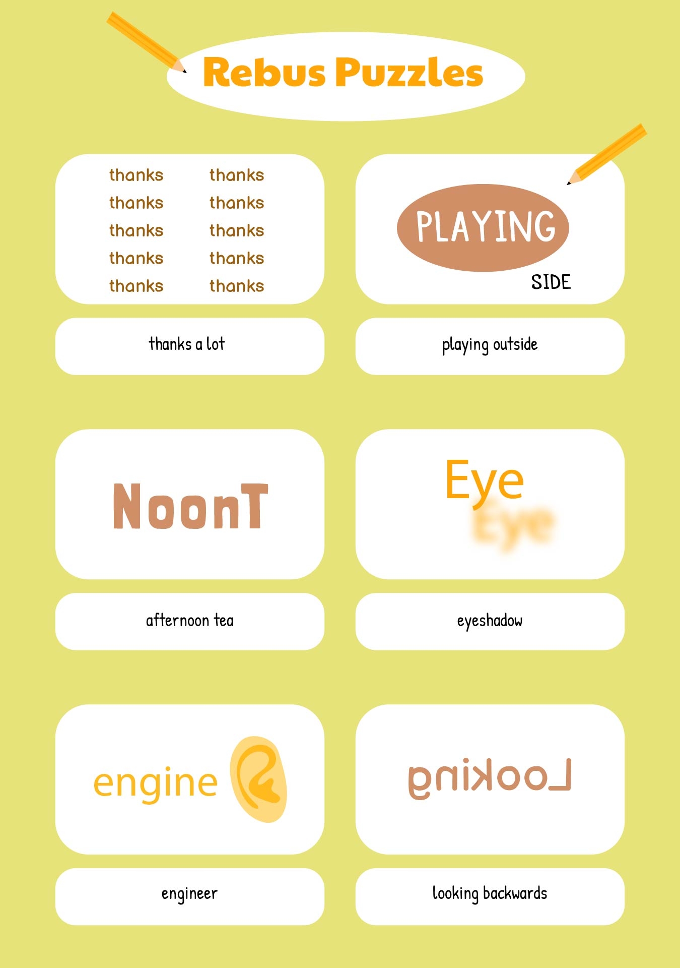 Rebus Puzzle Brain Teasers 10 Free PDF Printables Printablee Rebus Puzzle Brain Teasers 10 Free PDF Printables Printablee