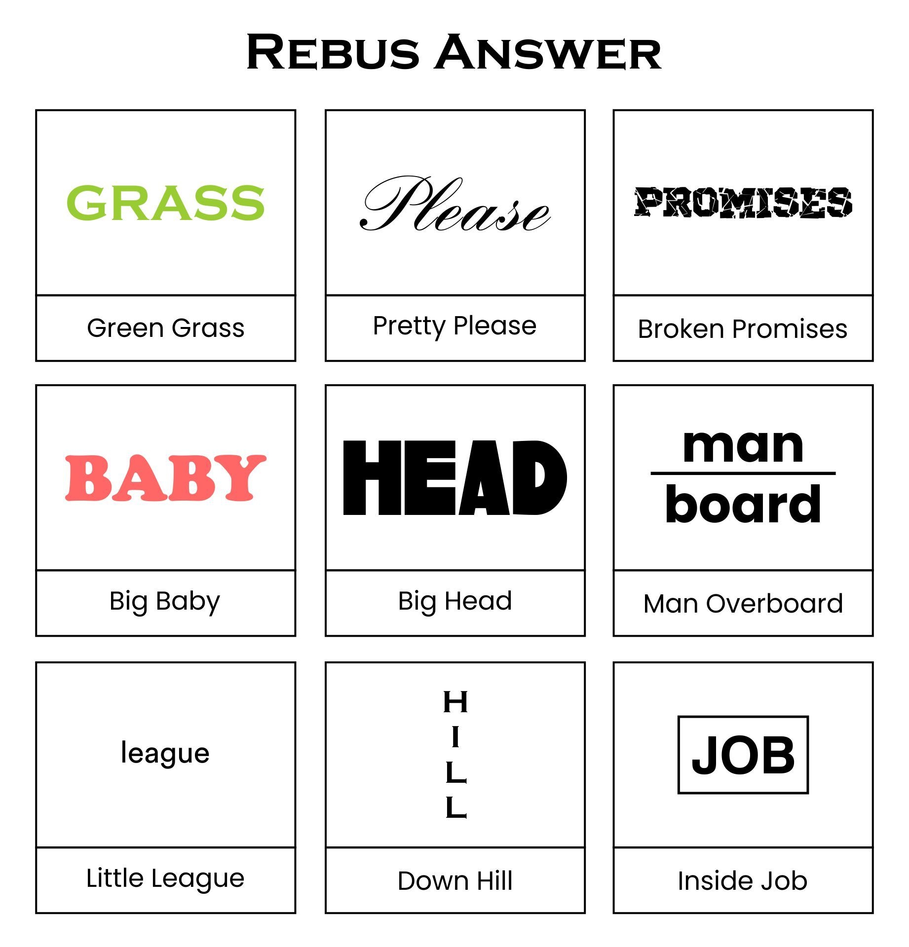 Rebus Puzzle Brain Teasers 10 Free PDF Printables Printablee Worksheets Library Rebus Puzzle Brain Teasers 10 Free PDF Printables Printablee Worksheets Library