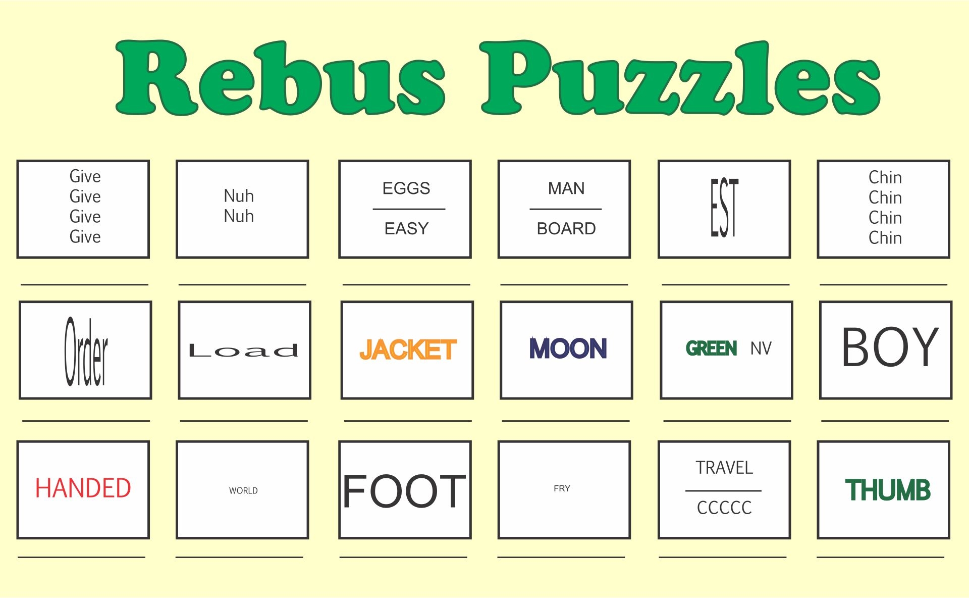 Rebus Puzzles With Answers 20 Free PDF Printables Printablee Rebus Puzzles With Answers 20 Free PDF Printables Printablee
