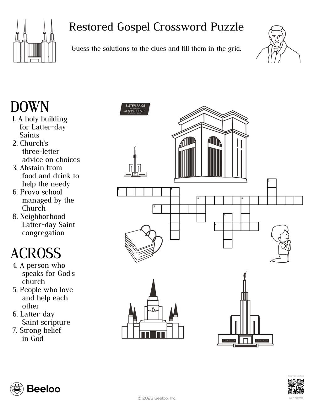 Restored Gospel Crossword Puzzle Beeloo Printable Crafts And Activities For Kids Restored Gospel Crossword Puzzle Beeloo Printable Crafts And Activities For Kids