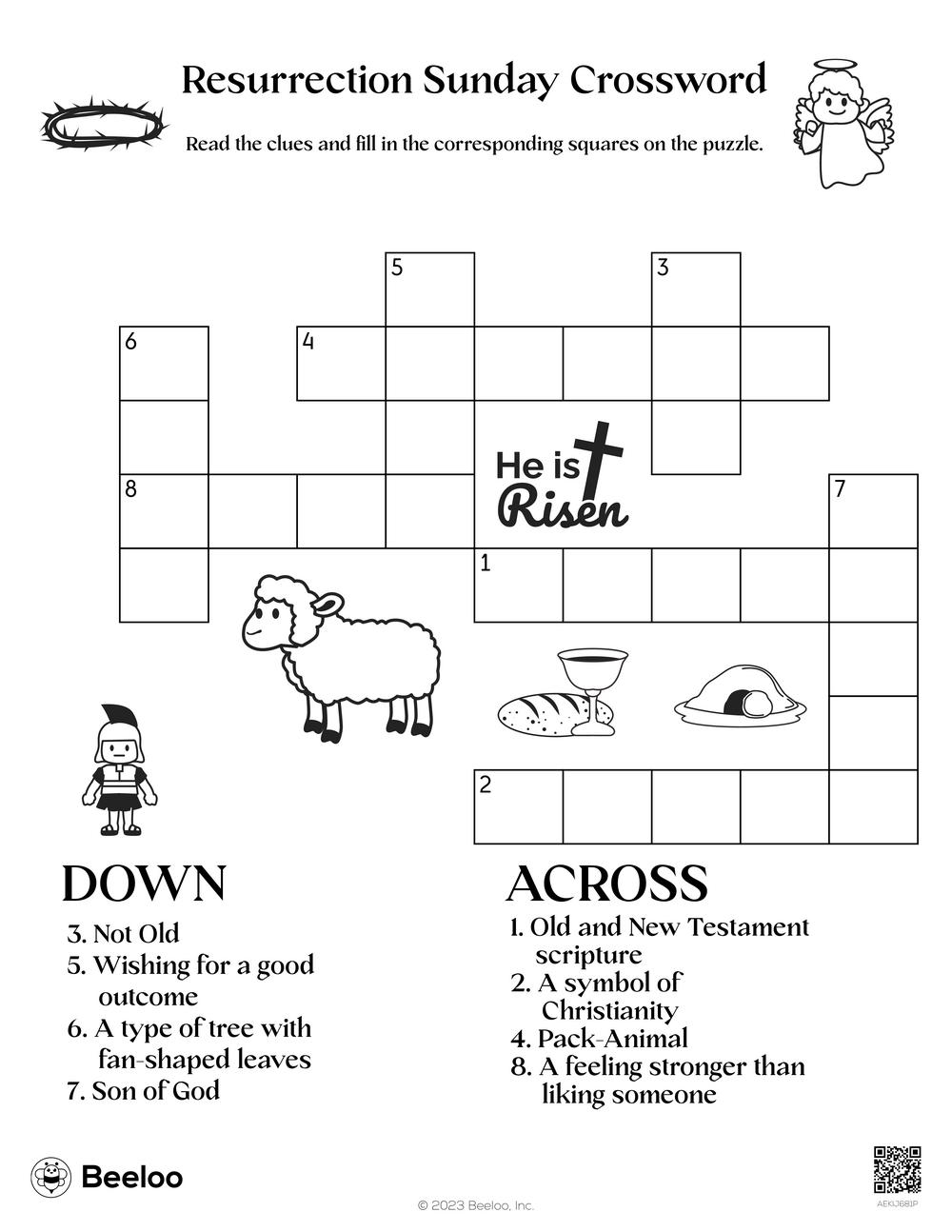 Resurrection Sunday Crossword Beeloo Printable Crafts And Activities For Kids Resurrection Sunday Crossword Beeloo Printable Crafts And Activities For Kids