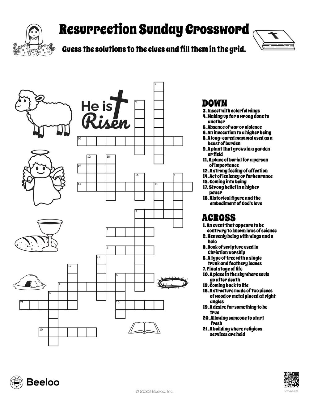 Resurrection Sunday Crossword Beeloo Printable Crafts And Activities For Kids Resurrection Sunday Crossword Beeloo Printable Crafts And Activities For Kids