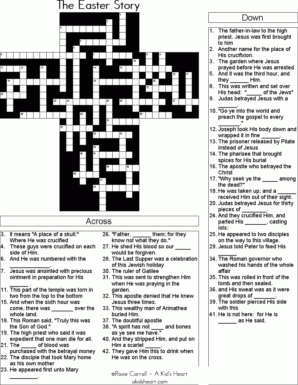 Free Printable Biblical Crossword Puzzles Free Printable Biblical Crossword Puzzles
