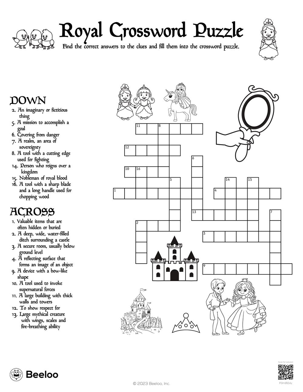 Royal Crossword Puzzle Beeloo Printable Crafts And Activities For Kids Royal Crossword Puzzle Beeloo Printable Crafts And Activities For Kids