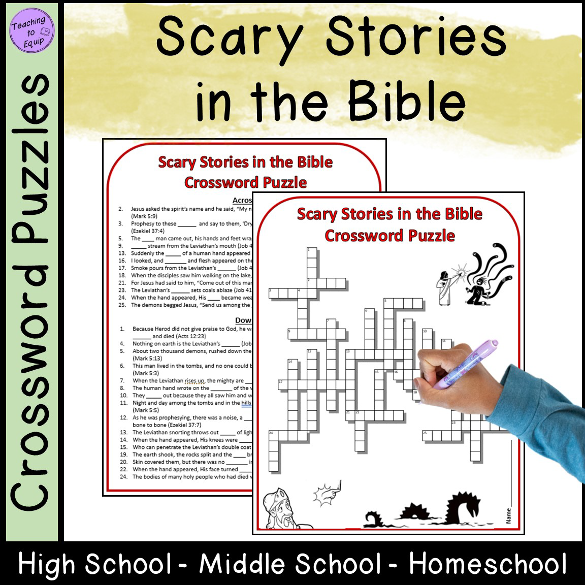 Scary Stories In Bible Crossword Puzzle Halloween Made By Teachers Scary Stories In Bible Crossword Puzzle Halloween Made By Teachers