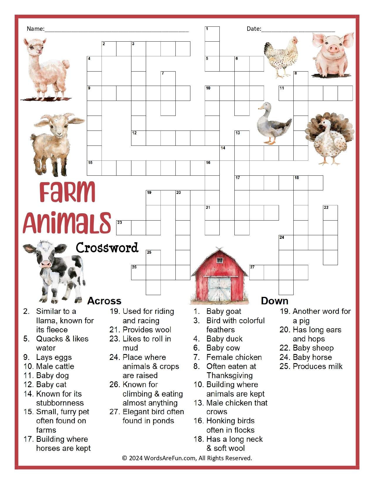 Free Printable Crossword Puzzles Biology Free Printable Crossword Puzzles Biology
