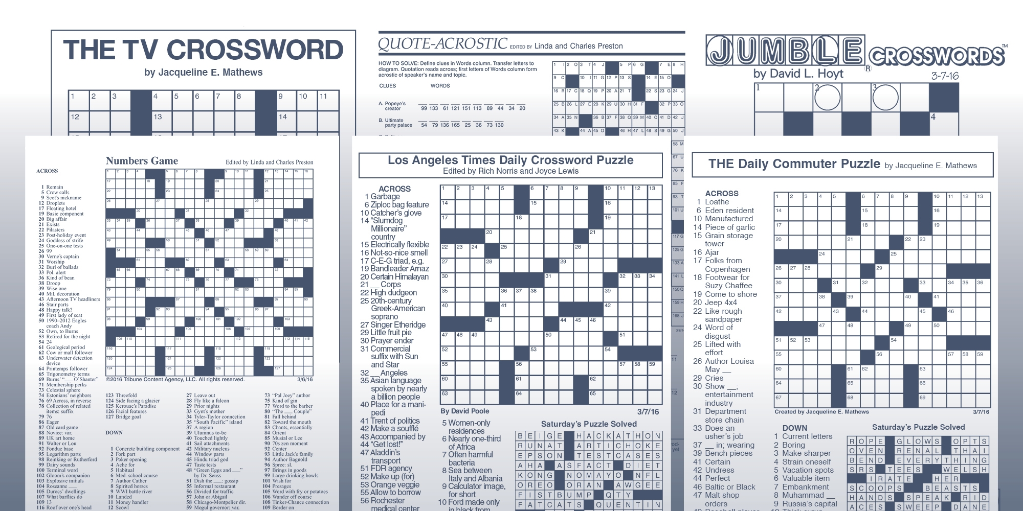 Six Original Crosswords Your Readers Can Rely On Tribune Content Agency Six Original Crosswords Your Readers Can Rely On Tribune Content Agency
