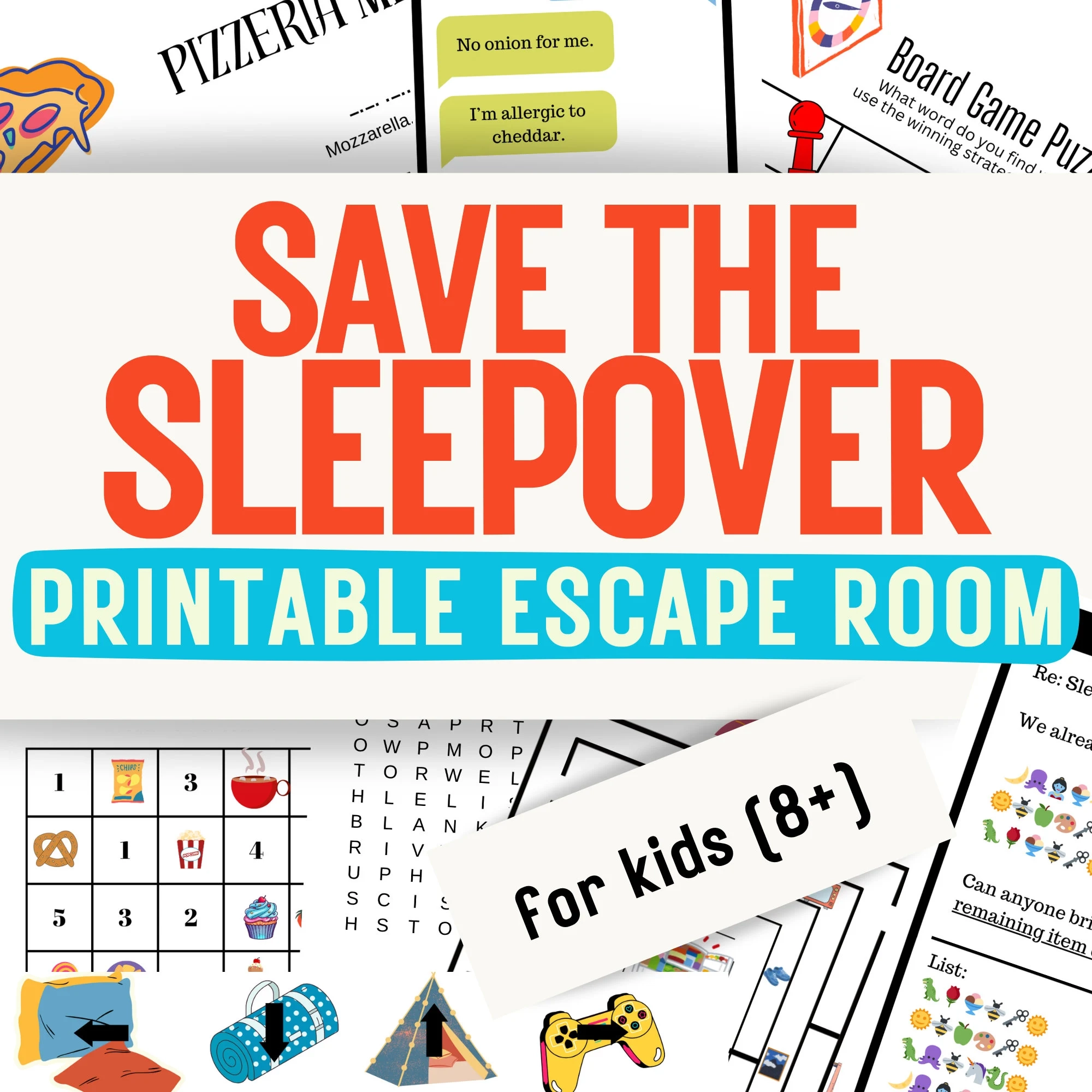 Sleepover Escape Room For Kids Printable PDF Creative Slumber Party Game Mystery Puzzle Codes Escape Room Kit At Home Ages 8 13 Etsy Australia