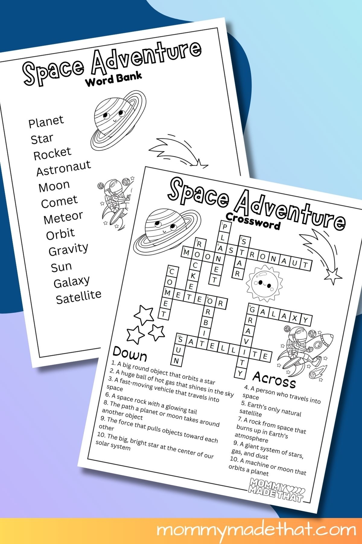 Space Crossword Puzzle For Kids Free Printable Answer Key Space Crossword Puzzle For Kids Free Printable Answer Key