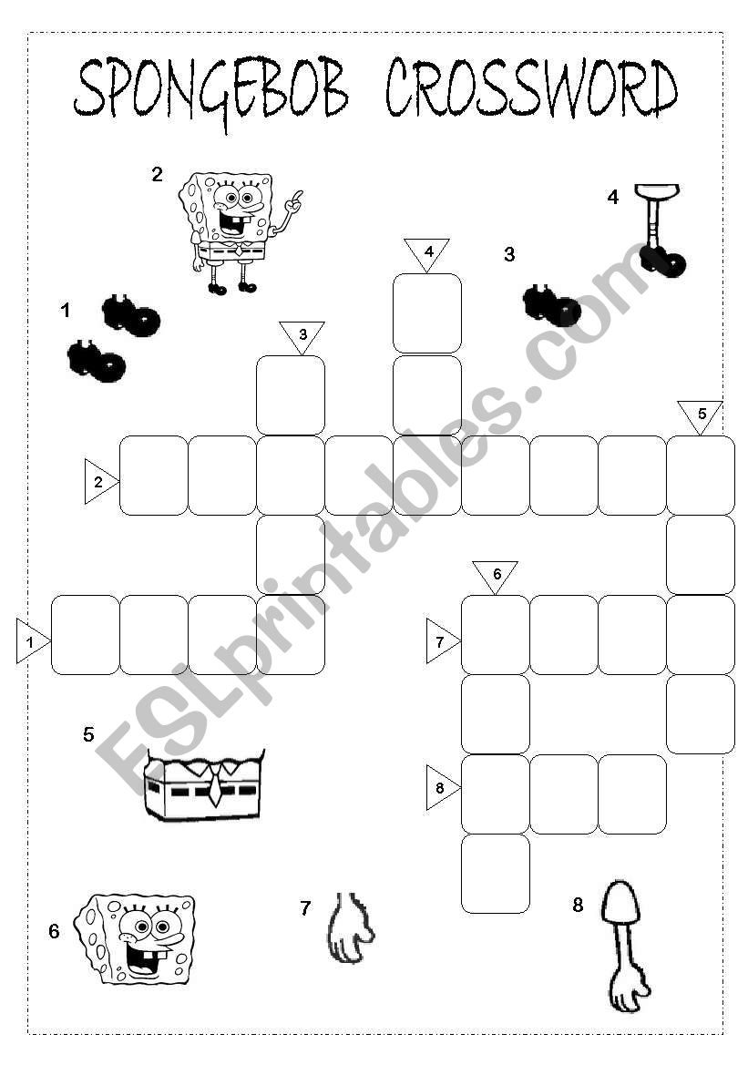 Spongebob Crossword ESL Worksheet By Chiversac Spongebob Crossword ESL Worksheet By Chiversac