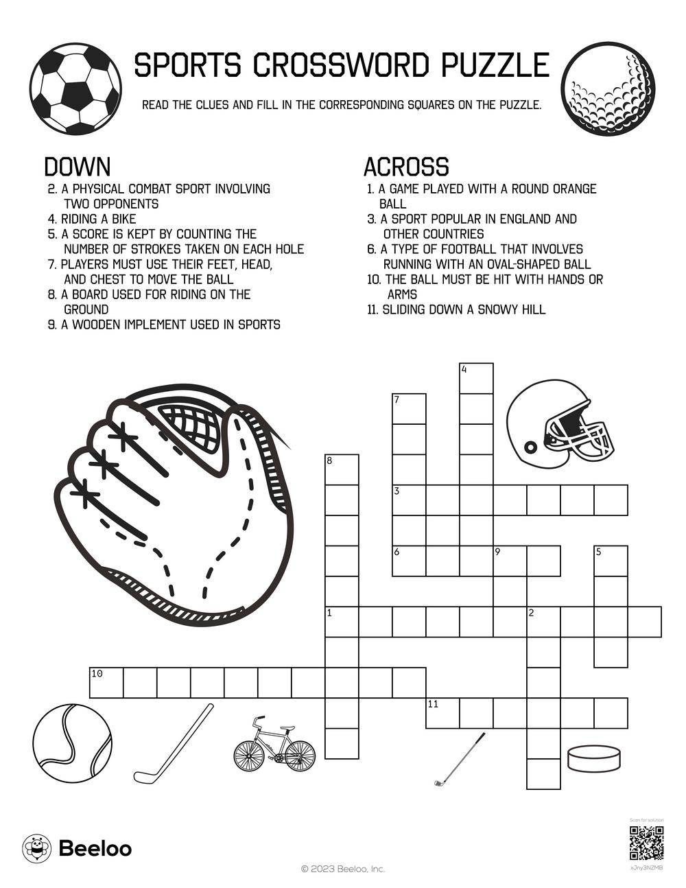 Printable Football Crossword Puzzles Printable Football Crossword Puzzles