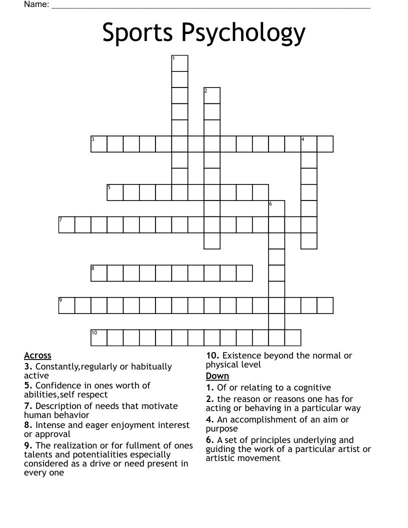 Sports Crossword Puzzles Printable For Vbs Sports Crossword Puzzles Printable For Vbs