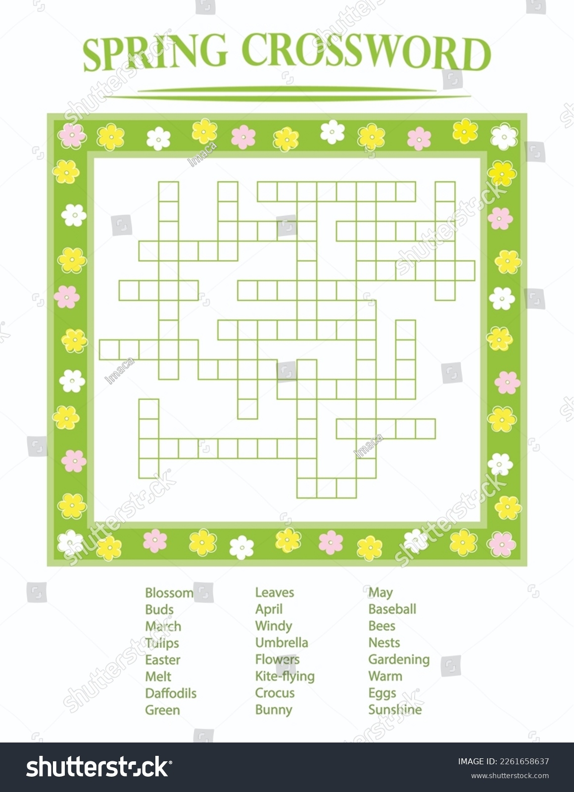 Spring Crossword Puzzle Fun Activity Game Stock Vector Royalty Free 2261658637 Shutterstock Spring Crossword Puzzle Fun Activity Game Stock Vector Royalty Free 2261658637 Shutterstock