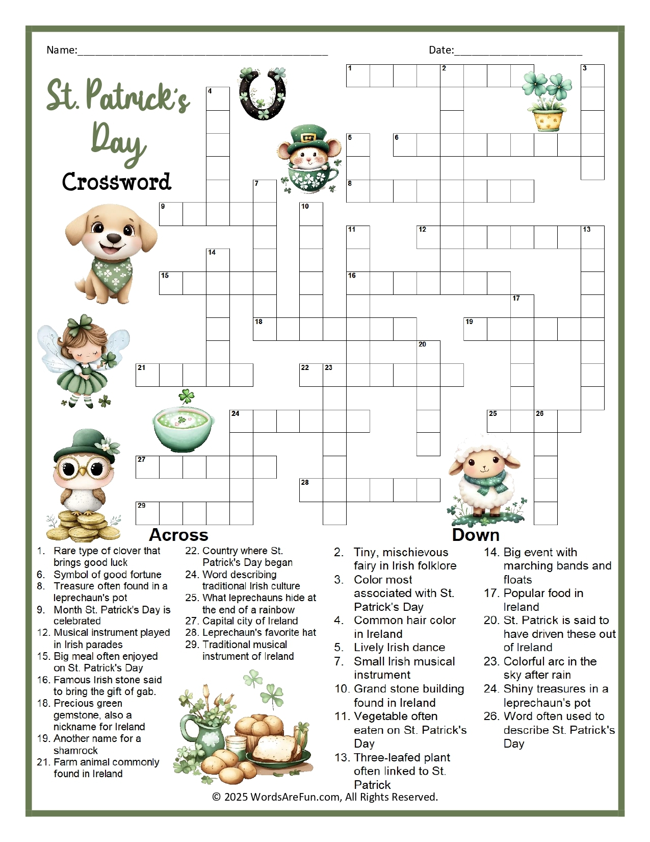 Spring Crossword Puzzles Spring Crossword Puzzles