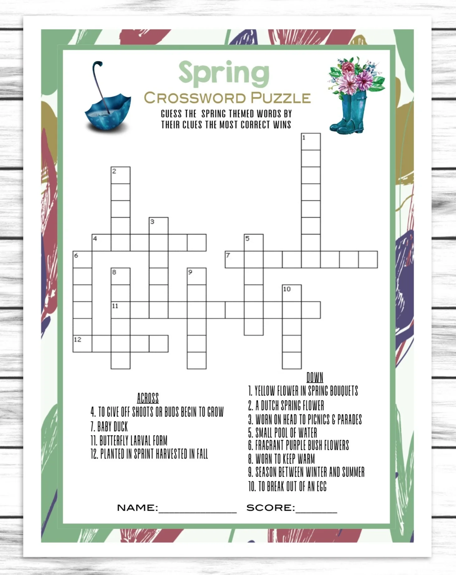 Free Printable Birthday Crossword Puzzles