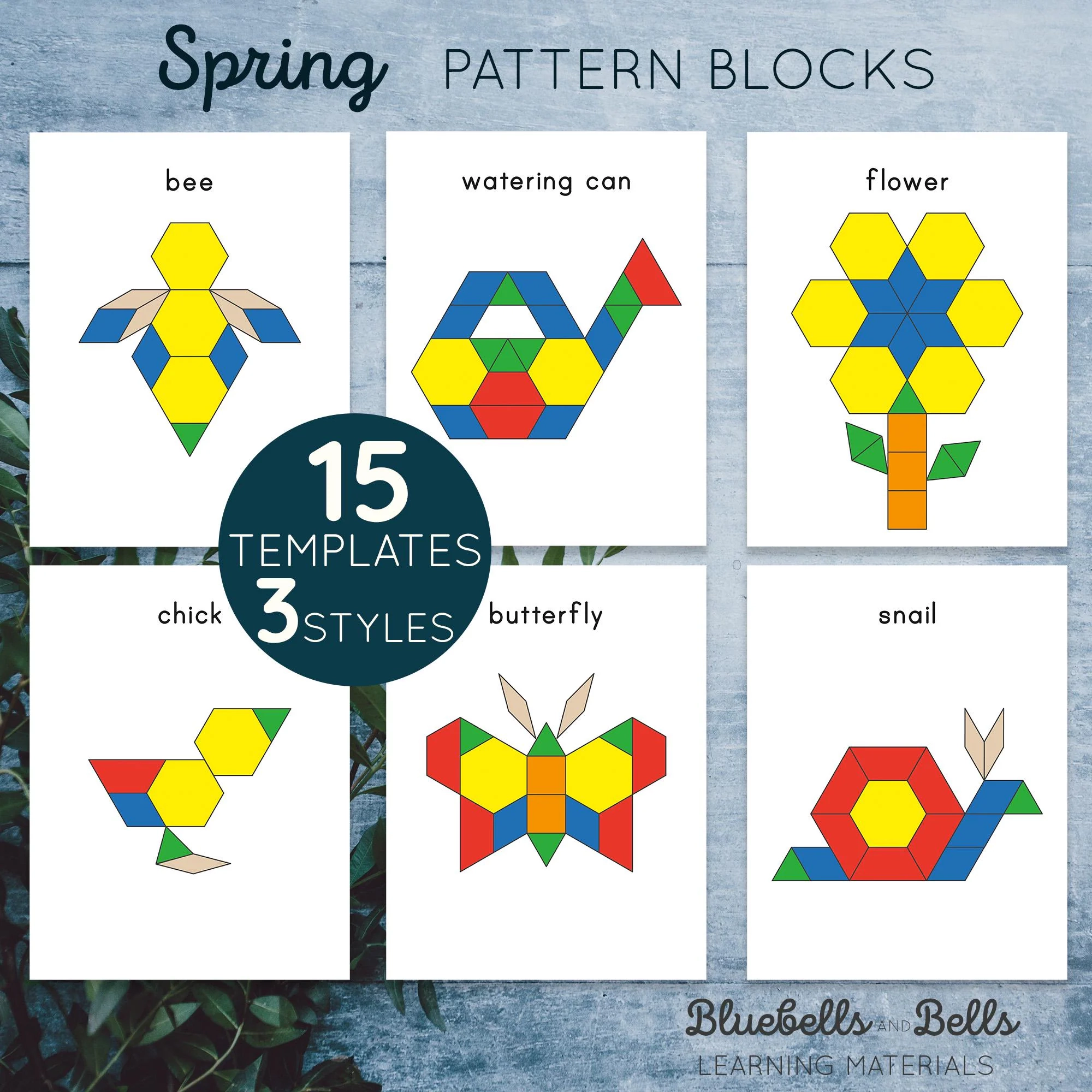 Spring Pattern Blocks Templates Spring Printable Preschool And Kindergarten Activity Etsy Spring Pattern Blocks Templates Spring Printable Preschool And Kindergarten Activity Etsy