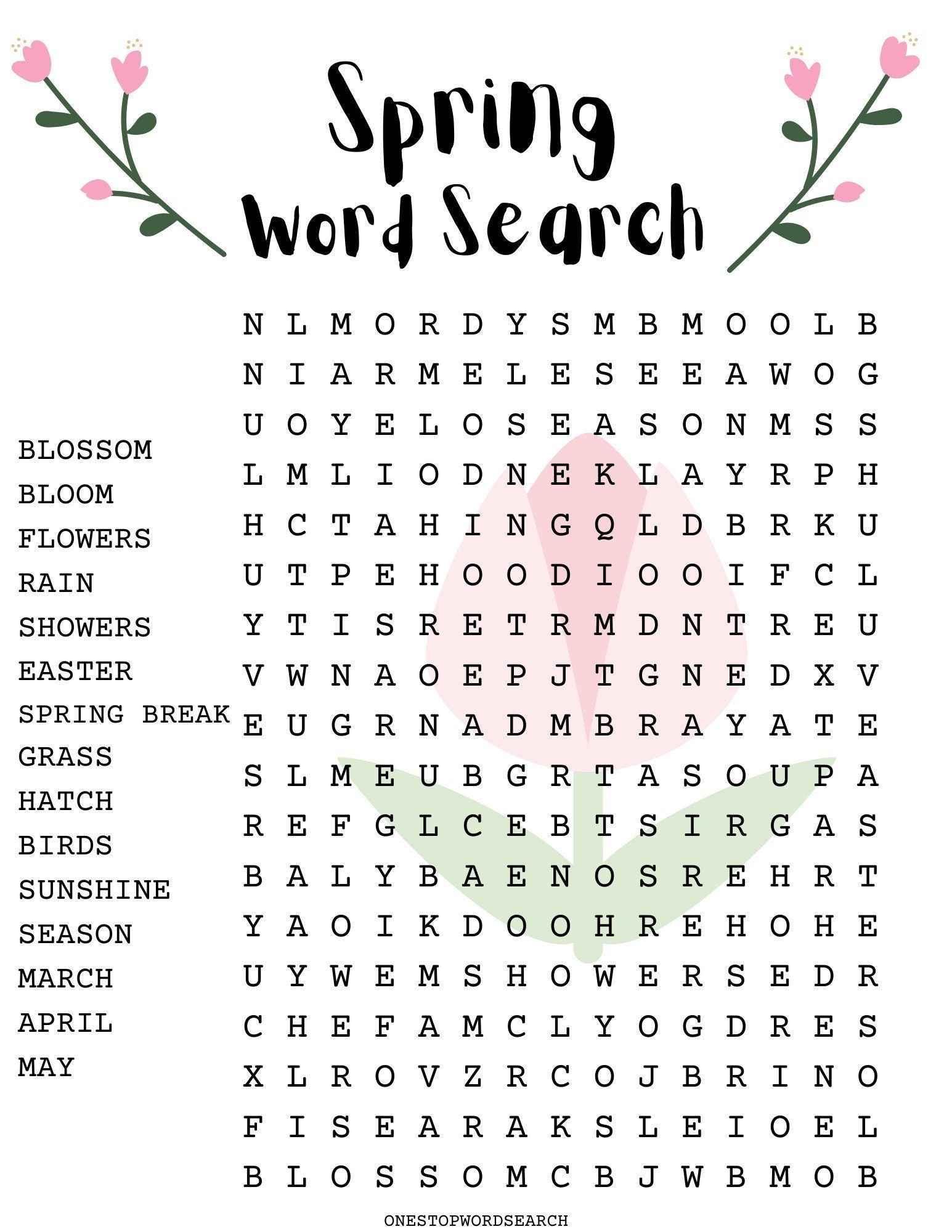 Spring Word Search Puzzle With Answer Sheet Seasonal Games Seasonal Puzzles Family Activities Children s Puzzles Spring Word Search Puzzle With Answer Sheet Seasonal Games Seasonal Puzzles Family Activities Children s Puzzles