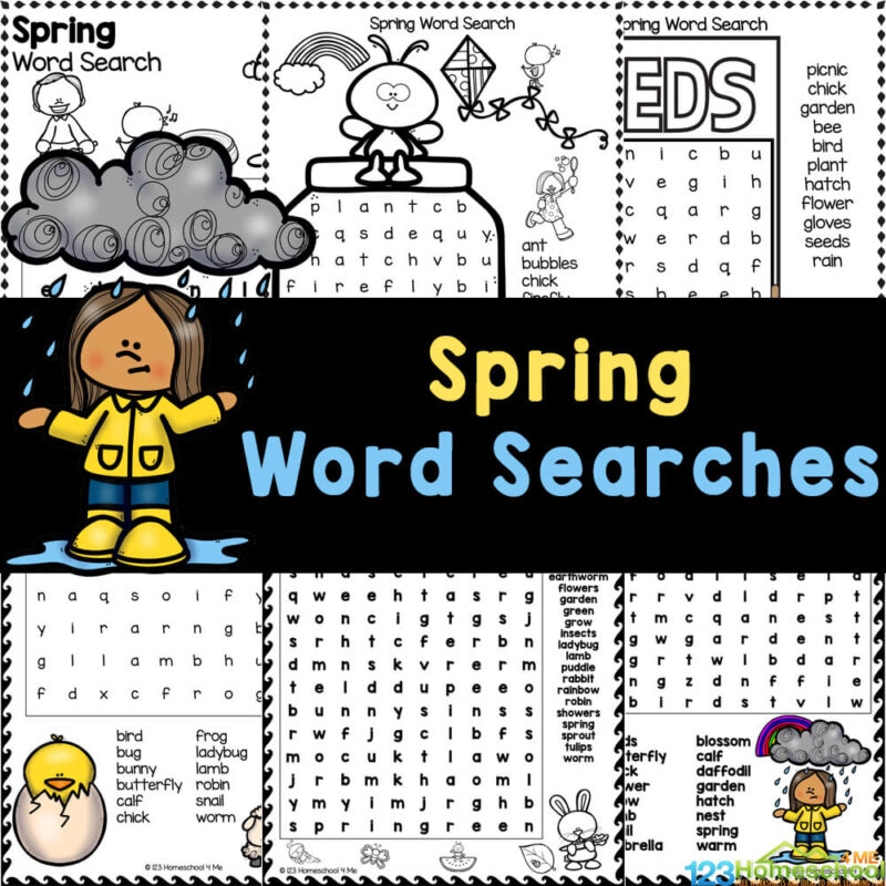Printable Spring Word Puzzles Printable Spring Word Puzzles