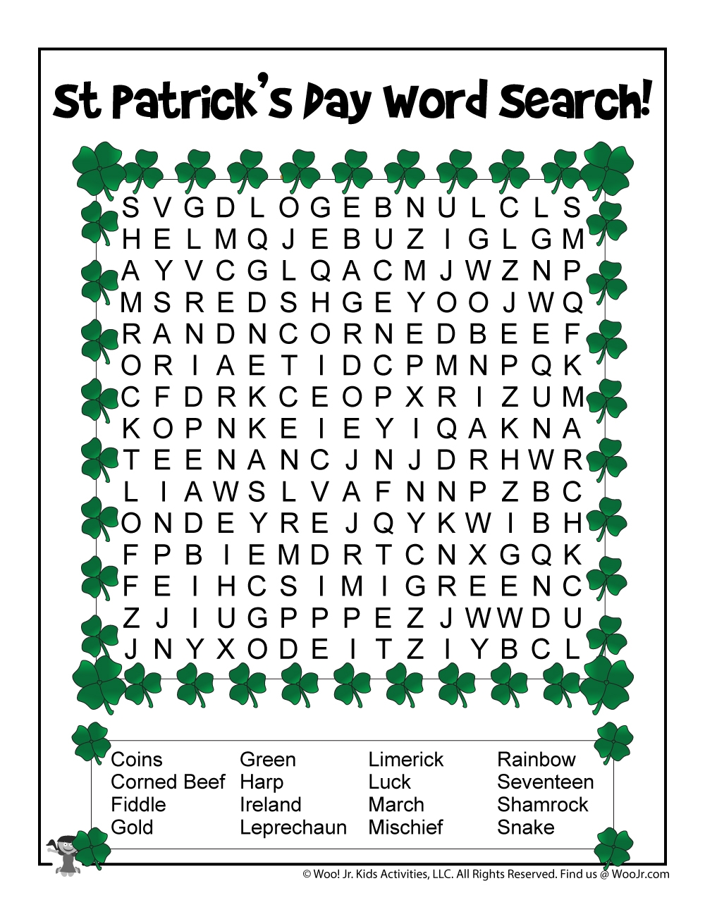 St Patrick s Day Word Puzzles Woo Jr Kids Activities Children s Publishing St Patrick s Day Word Puzzles Woo Jr Kids Activities Children s Publishing