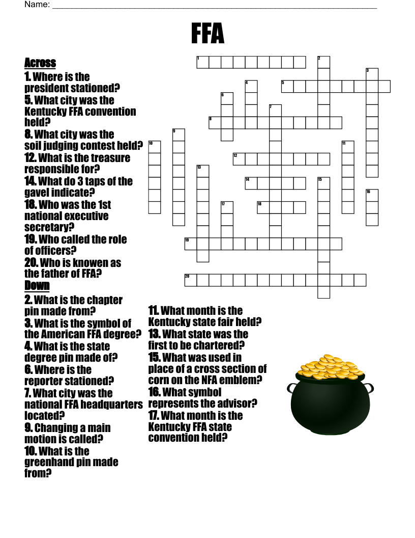State Fair Crossword WordMint State Fair Crossword WordMint