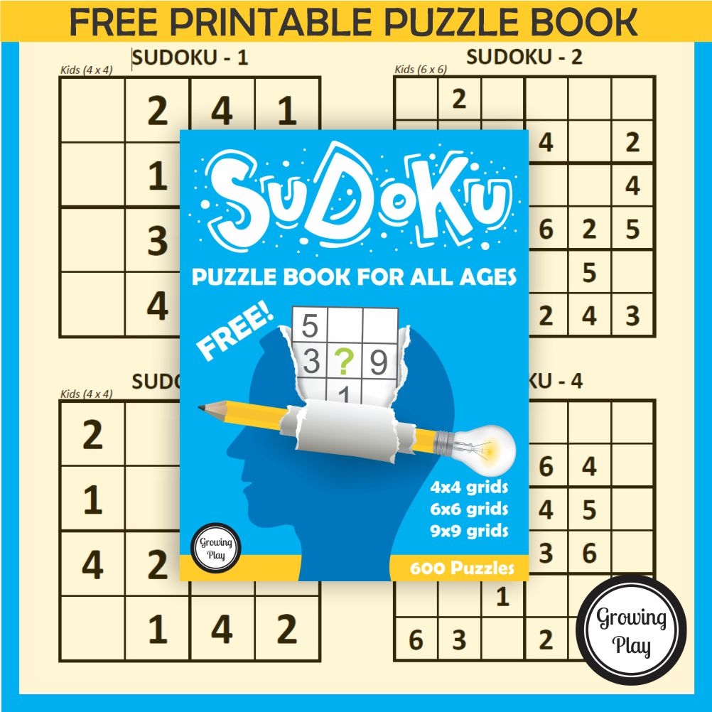 Sudoku For Kids Printable PDF FREE Growing Play Sudoku For Kids Printable PDF FREE Growing Play