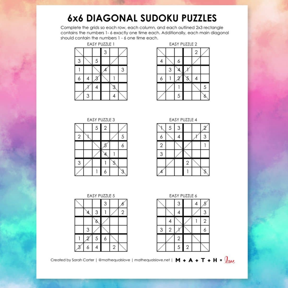 Sudoku Math Love