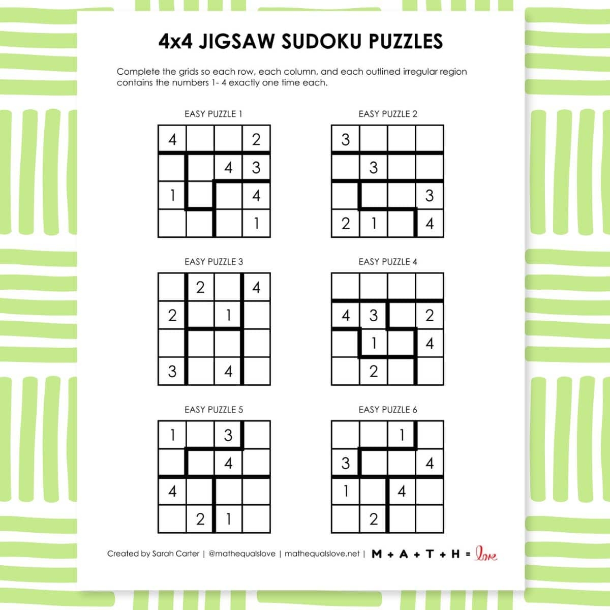 Sudoku Math Love