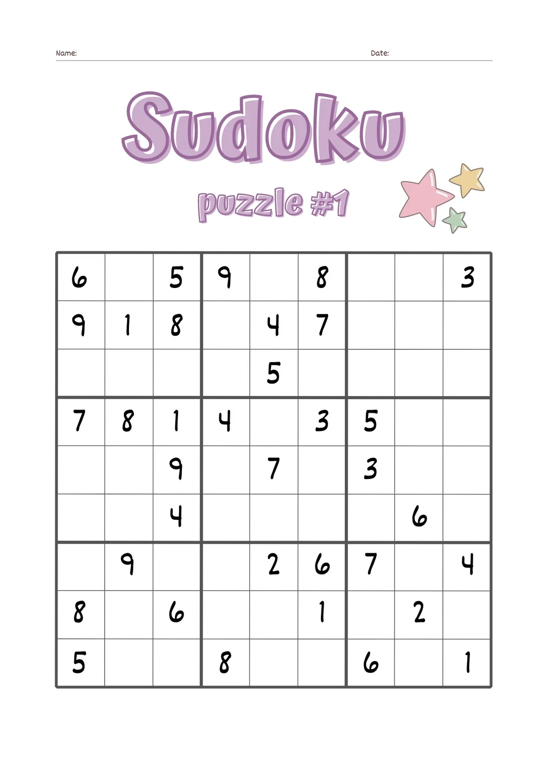 Sudoku Puzzle Worksheet Set Instant Download Kid friendly Sudoku Puzzles Hours Of Fun And Brain teasing Challenges Etsy Sudoku Puzzle Worksheet Set Instant Download Kid friendly Sudoku Puzzles Hours Of Fun And Brain teasing Challenges Etsy
